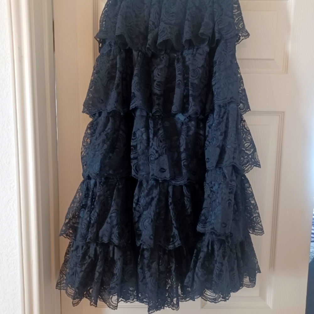 Black lace skirt